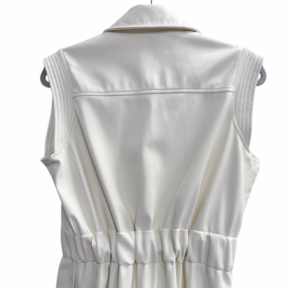House of Harlow 1960 Faux Leather Midi Dress White Size Small - Picture 4 of 9